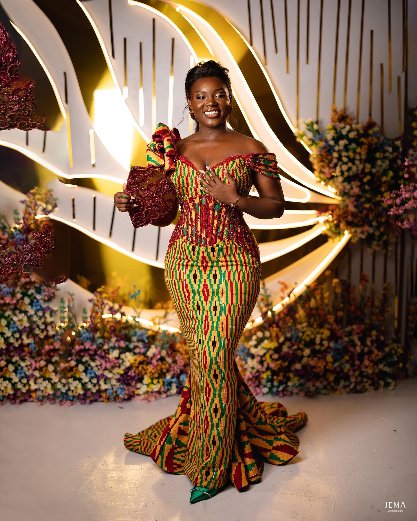 MG Fashion Royal Kente Cloth Dress Design RDP073 MG Fashion Royal Kente Cloth Dress Design RDP073