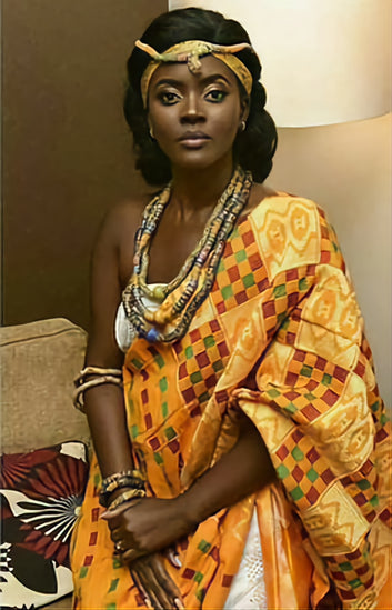 MG Akyem Authentic Hand Weaved Kente Cloth A0204