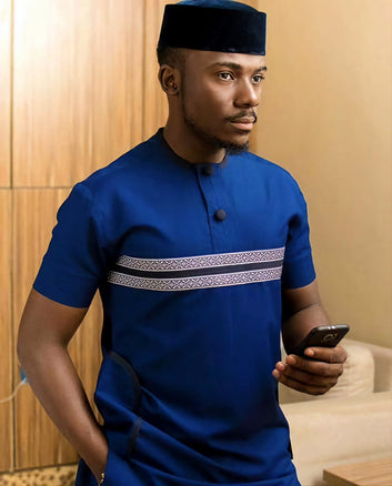 MG Men's Traditional African Wear/ Kafka, African Suit T141