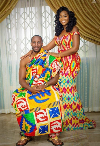 MG Royal Double Hand Weaved Kente Cloth R103