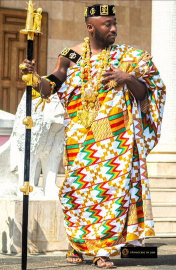 MG Royal Hand Weaved Kente Cloth R113