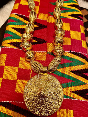 Pure Gold dipped brass Necklace from Ashanti region ✨️