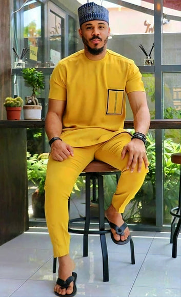 MG Men's Traditional African Wear/ Kafka, African Suit T236