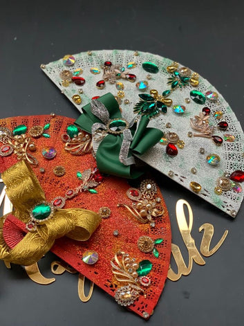 MG 2 Beautiful Handmade Wedding Fan Accessories AS25