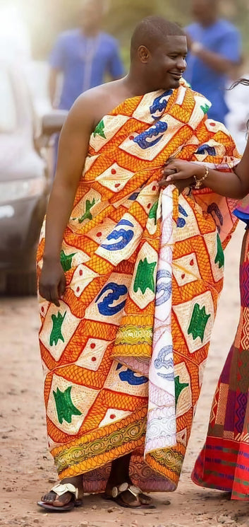 MG Royal Double Hand Weaved Kente Cloth R162