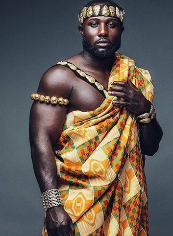 MG Akyem Authentic Hand Weaved Kente Cloth A202