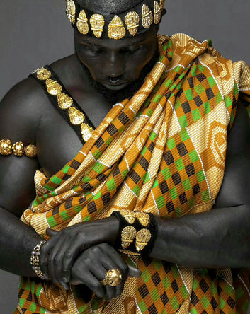 MG Akyem Authentic Hand Weaved Kente Cloth A0203