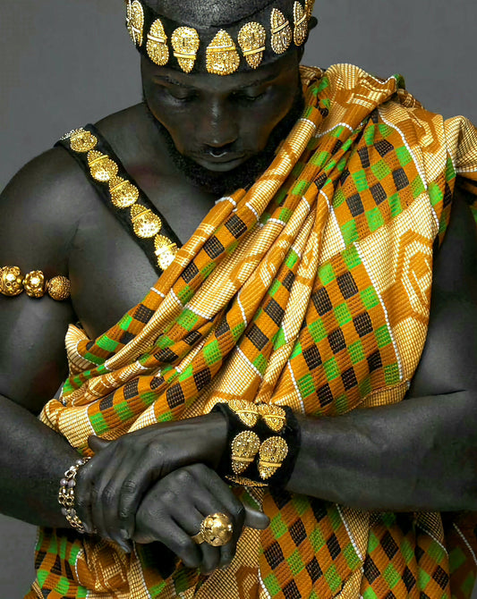 MG Akyem Authentic Hand Weaved Kente Cloth A0203