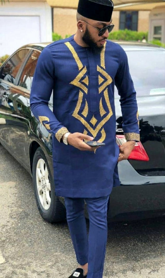 MG Men's Traditional African Wear/ Kafka, African Suit T65