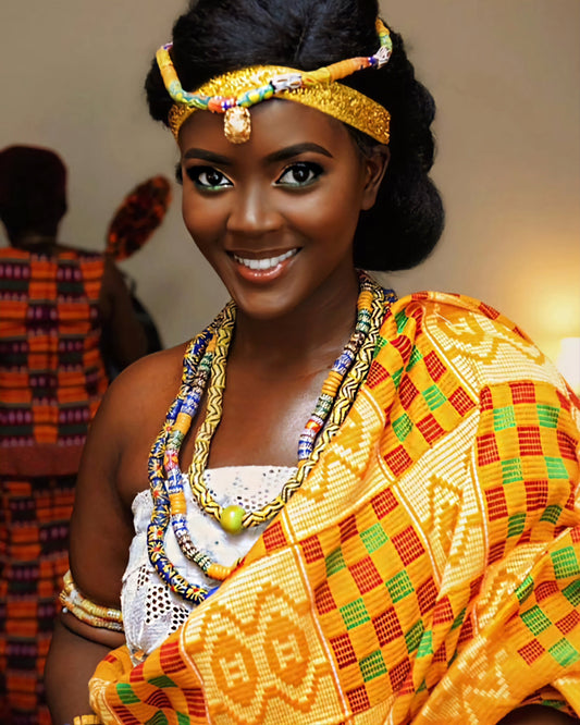 MG Akyem Authentic Hand Weaved Kente Cloth A0204