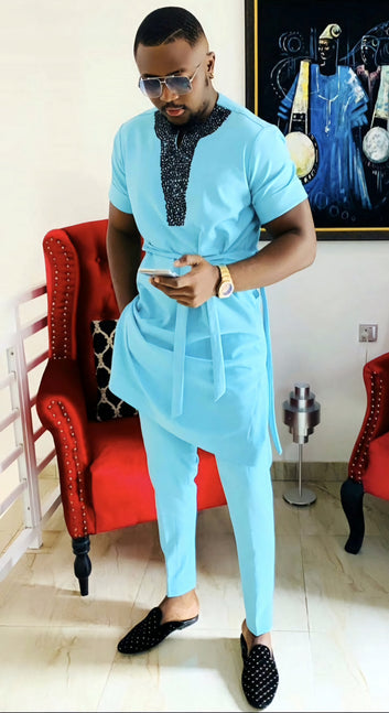 MG Men's Traditional African Wear/ Kafka, African Suit T156