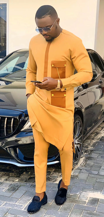 MG Men's Traditional African Wear/ Kafka, African Suit T216