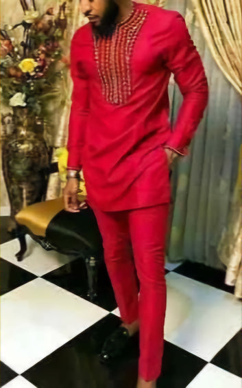 MG Men's Traditional African Wear/ Kafka, African Suit T257