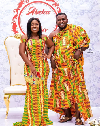 MG Authentic Hand Weaved Kente Cloth A393