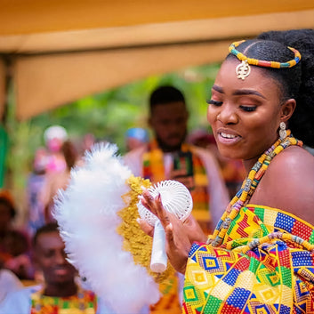 MG Authentic Double Pattern Hand Weaved Kente Cloth A132