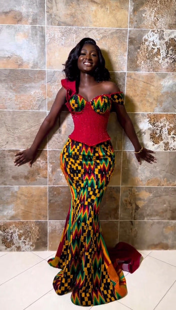MG Prestigious Traditional Kente Cloth Dress Collection MG Prestigious Traditional Kente Cloth Dress Collection