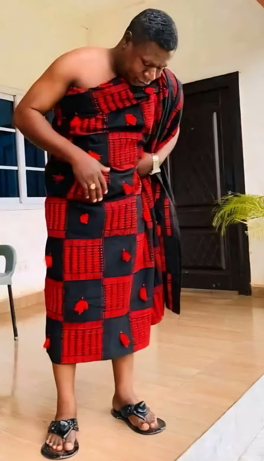 MG Funeral Authentic Hand Weaved Kente Cloth A9751