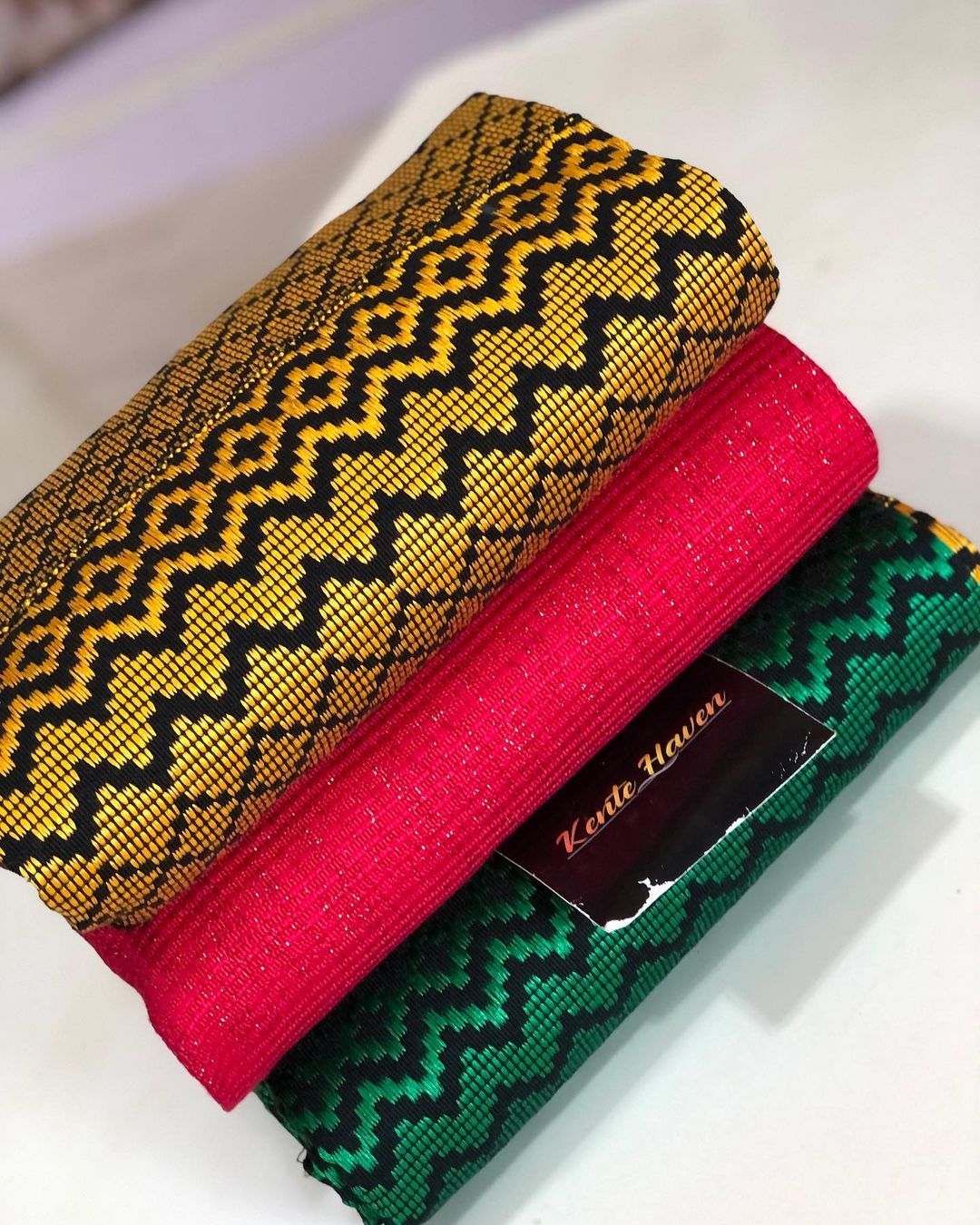 Kente Haven Ombre Fashion Blend Hand Weaved Kente Cloth collection KH1