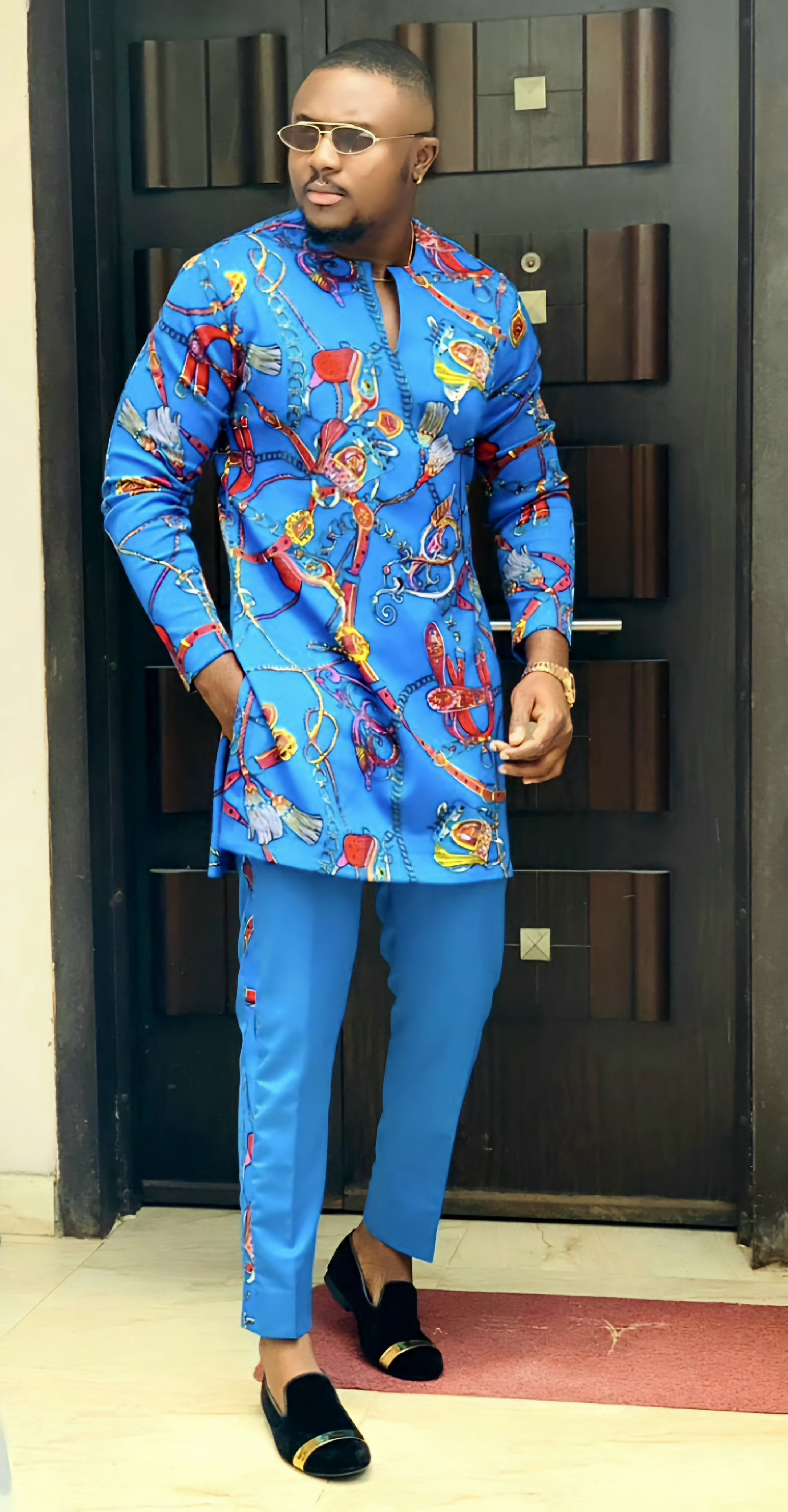 Online Mens African Style Clothing Store African Men Fashion Clothes for sale Marrying Ghana Kente