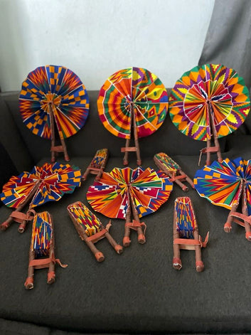 Lot for 10 Beautiful Handmade Wedding Fan Accessories AS19