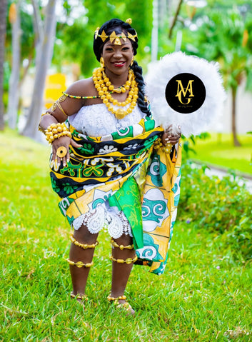 MG Royal Double Hand Weaved Kente Cloth R179