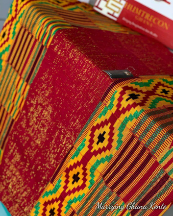 MG Premium Hand Weaved Kente Cloth Shimmering with Silk for Eltie Status P062