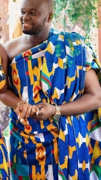 MG Premium Double Pattern Hand Weaved Kente Cloth P