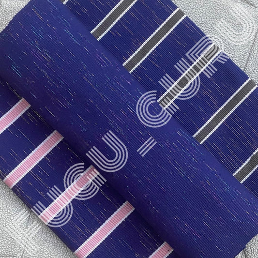 Fugu Guru New Fashion Brand Collection gives highest quality Striped Bonwire Kente Cloth/ FG143