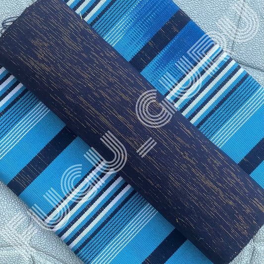 Fugu Guru New Fashion Brand Collection gives highest quality Striped Bonwire Kente Cloth/ FG145