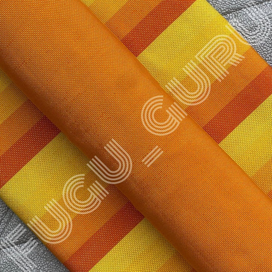 Fugu Guru New Fashion Brand Collection gives highest quality Striped Bonwire Kente Cloth/ FG154