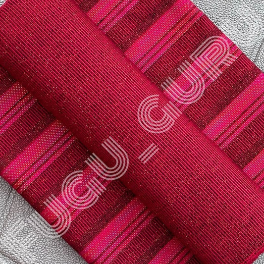 Fugu Guru New Fashion Brand Collection gives highest quality Striped Bonwire Kente Cloth/ FG70