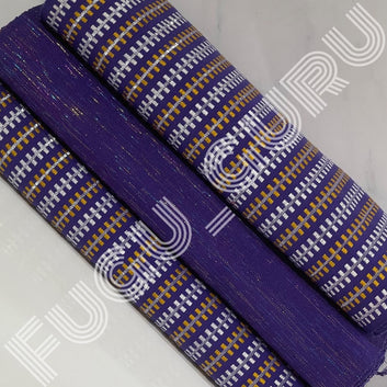 Fugu Guru New Fashion Brand Collection gives highest quality Striped Bonwire Kente Cloth/ FG131