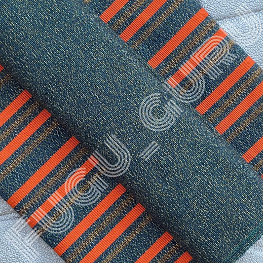 Fugu Guru New Fashion Brand Collection gives highest quality Striped Bonwire Kente Cloth/ FG150