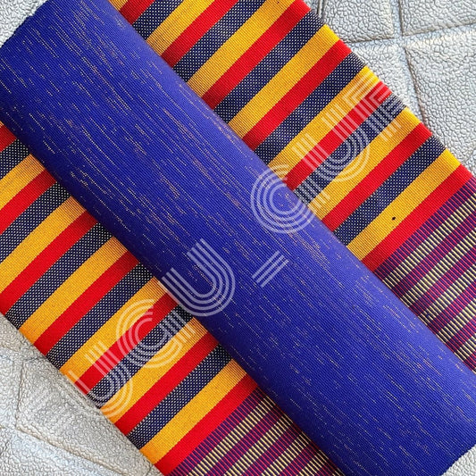 Fugu Guru New Fashion Brand Collection gives highest quality Striped Bonwire Kente Cloth/ FG168