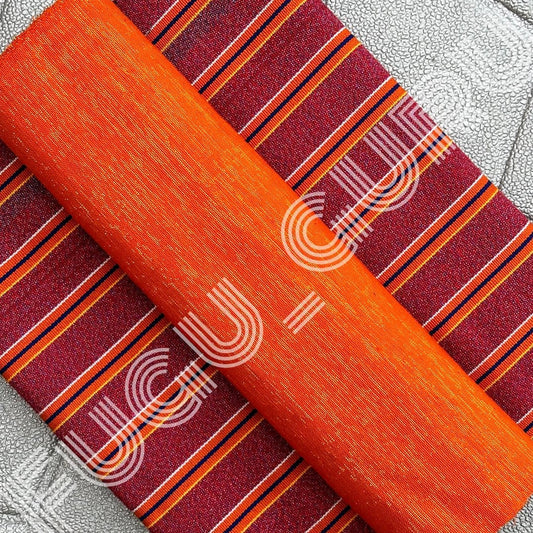 Fugu Guru New Fashion Brand Collection gives highest quality Striped Bonwire Kente Cloth/ FG171