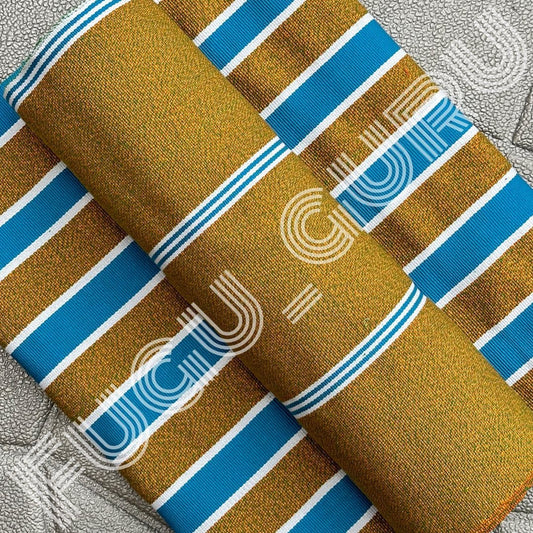 Fugu Guru New Fashion Brand Collection gives highest quality Striped Bonwire Kente Cloth/ FG176