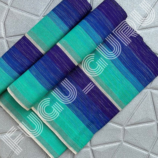 Fugu Guru New Fashion Brand Collection gives highest quality Striped Bonwire Kente Cloth/ FG182