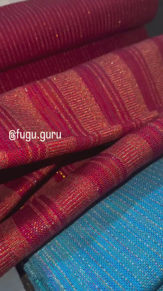 Fugu Guru New Fashion Brand Collection gives highest quality Striped Bonwire Kente Cloth/ FG207